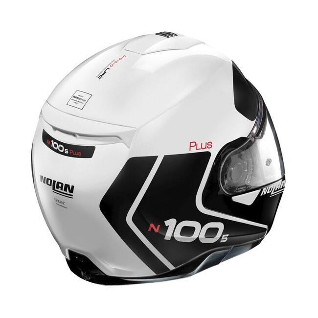 Casco Modulare N100-5 P Distinctive N-com 022 Metal White Nolan